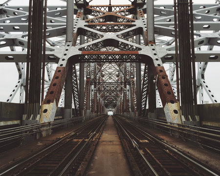 Direct view of railway track structure