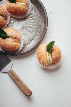 View of Italian wedding peaches