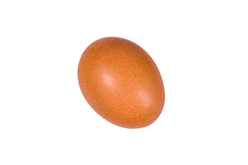 One hen egg isolated on a white background