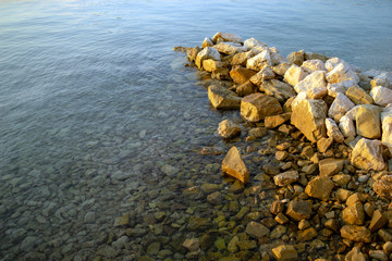stone shallow coast, the northern Mediterranean