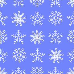 Seamless background with snowflakes