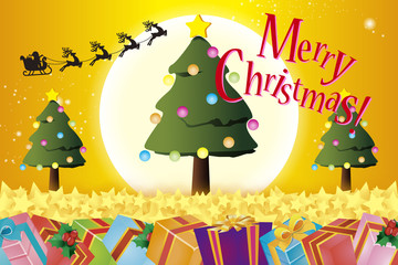 Background Wallpaper Vector Illustration Design Clip Art Free Size Happy Party Image Merry Christmas イラスト背景素材 メリークリスマスパーティー プレゼント 飾り 無料 虹色 レインボーカラー 贈り物 Wall Mural Tomo00