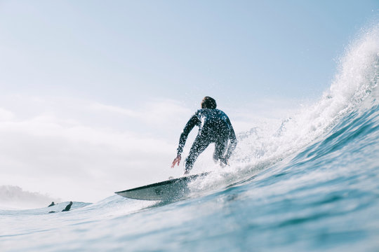 Low angle view of surfer