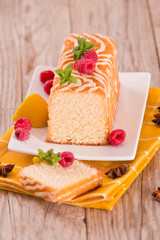 Lemon sponge cake.