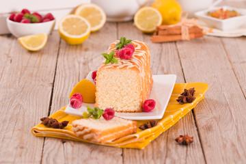 Lemon sponge cake.