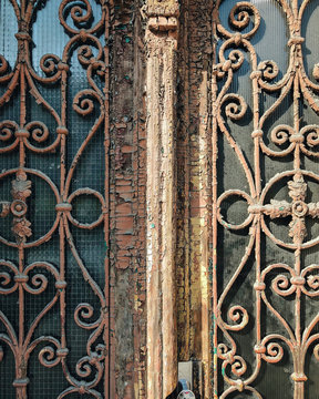 Close up view of gate, Poland