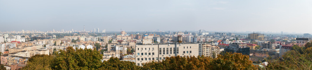 Fototapeta na wymiar Cityscape of Podol district of Kyiv