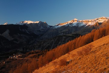 Coucher de soleil depuis Valberg, Alpes Maritimes, France