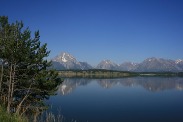 lake with mountains