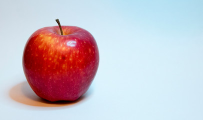 Red apple on white background