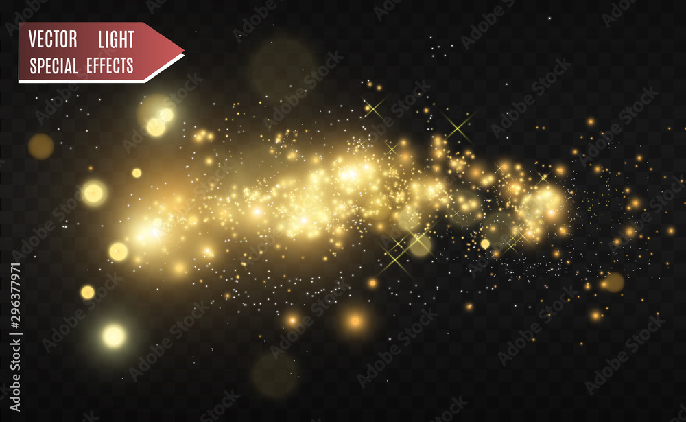 Poster beautiful sparks shine with special light. vector sparkles on a transparent background. christmas ab