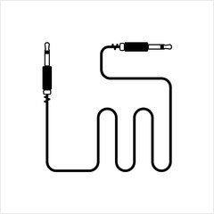 Audio Cable Icon, Plug Wire