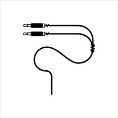Audio Cable Icon, Plug Wire