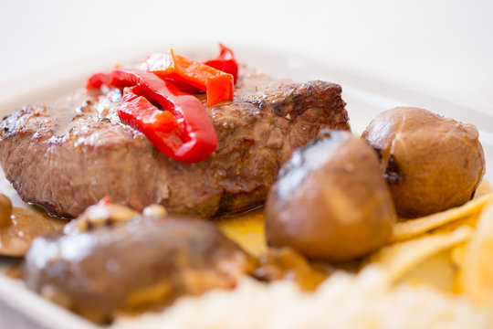 Very tasty traditional food, the "Posta a Mirandesa" is a typical dish from Miranda do Douro, Portugal.