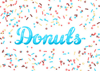 Card with decorative donut sprinkles.