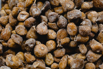 Spanish Natural and fresh fruits and vegetables gastronomy products. Figs in the market place