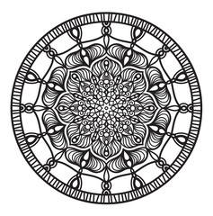Abstract mandala graphic design decorative elements isolated on white color background for ancient geometric concepts