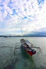 Obraz premium fishing boat on the sea
