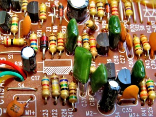 board with electronic components