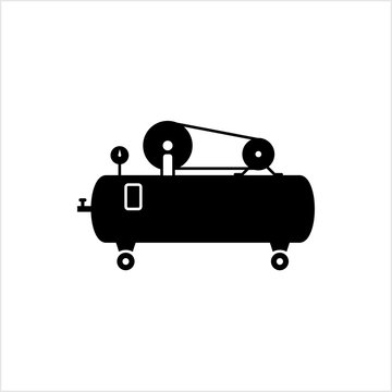 black air compressor machine icon clip art preview
