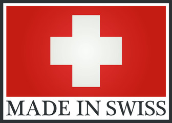 Obraz premium swiss made icon vector