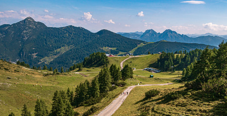 Beautiful alpine view at Zauchensee, Salzburg, Austria