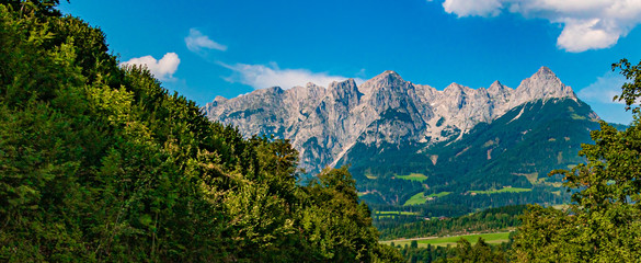 Naklejka na ściany i meble Beautiful alpine view of the famous Tennengebirge, Salzburg, Austria