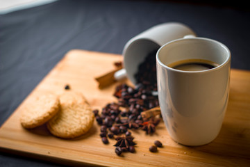 Una taza de café por la tarde