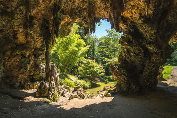Naklejka premium Summer time in Aiete Park from San Sebastian city, Basque country, Spain