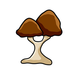 Brown Stylized Little Mushroom