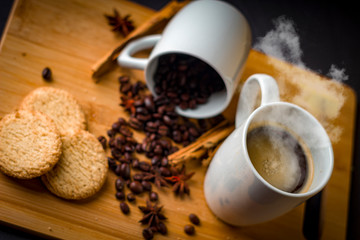 Una taza de café por la tarde