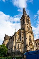 Fototapeta na wymiar Church of Saint Procopius, Zizkov Prague in Czech Republic.