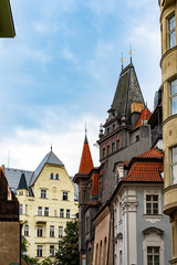 Obraz premium Jewish district Josefov of Prague in Czech Republic.