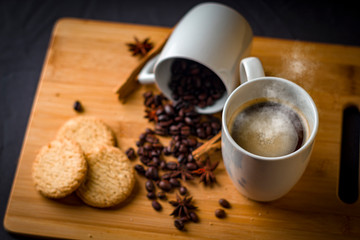 Una taza de café por la tarde