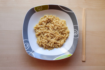 Chinese noodles with chopsticks 