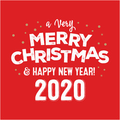 Merry Christmas Banner. Xmas and Happy New Year background vector design with snowflakes and decorative elements. Horizontal christmas poster, greeting cards, headers, website.