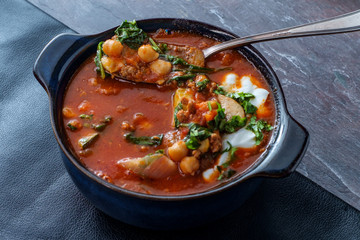 Chickpea Lamb Shawarma Soup