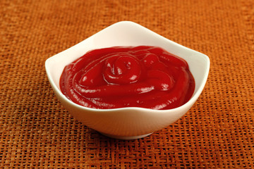 Ketchup in bowl
