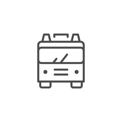 Fire engine line outline icon