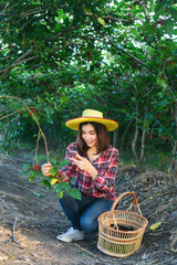 Female farmers take pictures production results