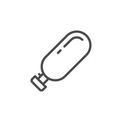 Oxygen tank line outline icon