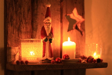 Santa Claus with candles