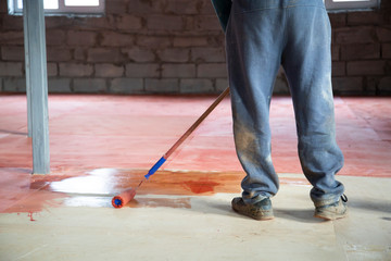 Processing plywood floor antiseptic. Production of plywood floor.