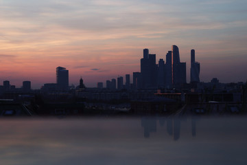 Fototapeta premium moscow city and skyline