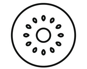 kiwi shaped simple vector icon