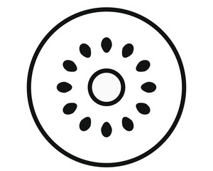 kiwi shaped simple vector icon