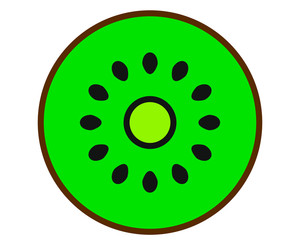 kiwi shaped simple vector icon