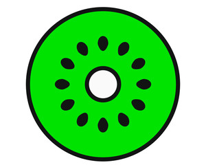kiwi shaped simple vector icon