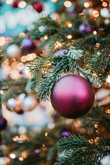 Lights on Christmas tree in Copenhagen