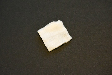 medical gauze for dressing wound on black back ground